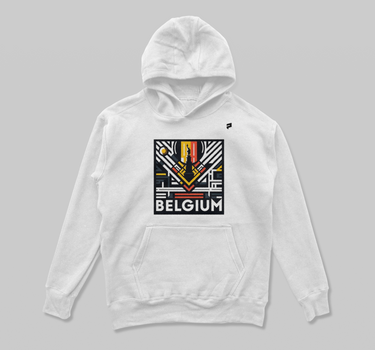 Classic Belgian Emblem Hoodie - Monochrome Edition