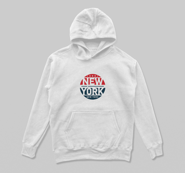 New York Stripes Embroidered Hoodie