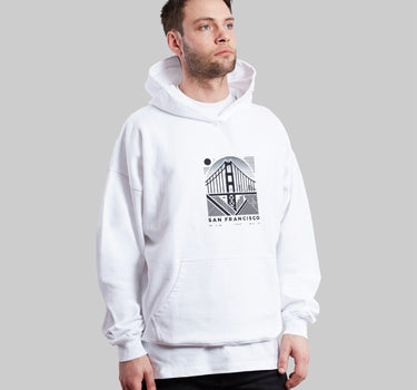 Golden Gate Bridge Minimalist Embroidered Hoodie - San Francisco Edition