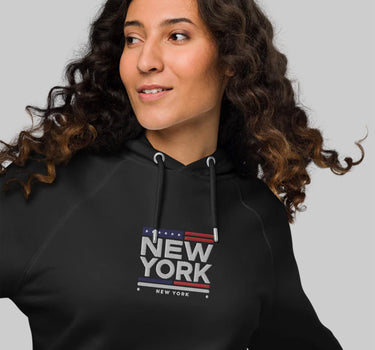 New York Embroidered Patriotic Hoodie